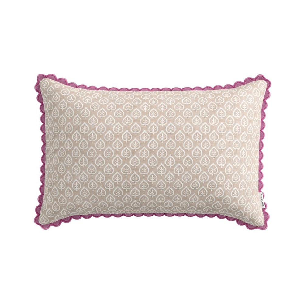 Chinoiserie Hall Cushion by Sanderson in Peach Orange